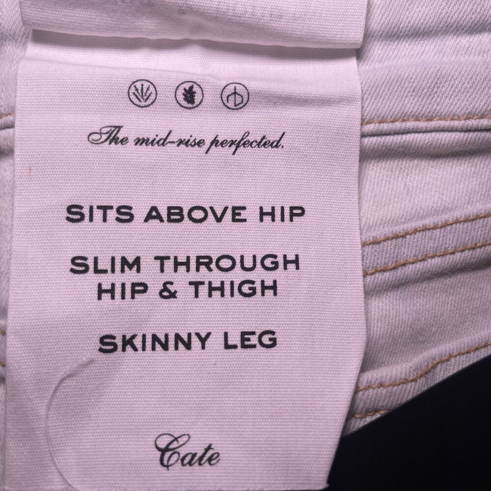 Rag & Bone Jeans Size 23 Mid Rise Skinny Light Wash Ditch Plains 25” Inseam NWT - Picture 5 of 5